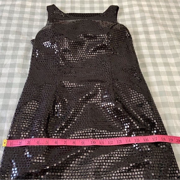 LORI Weidner design black maxi dress shinny sleeveless soirée luxury classic 8 - Picture 15 of 16